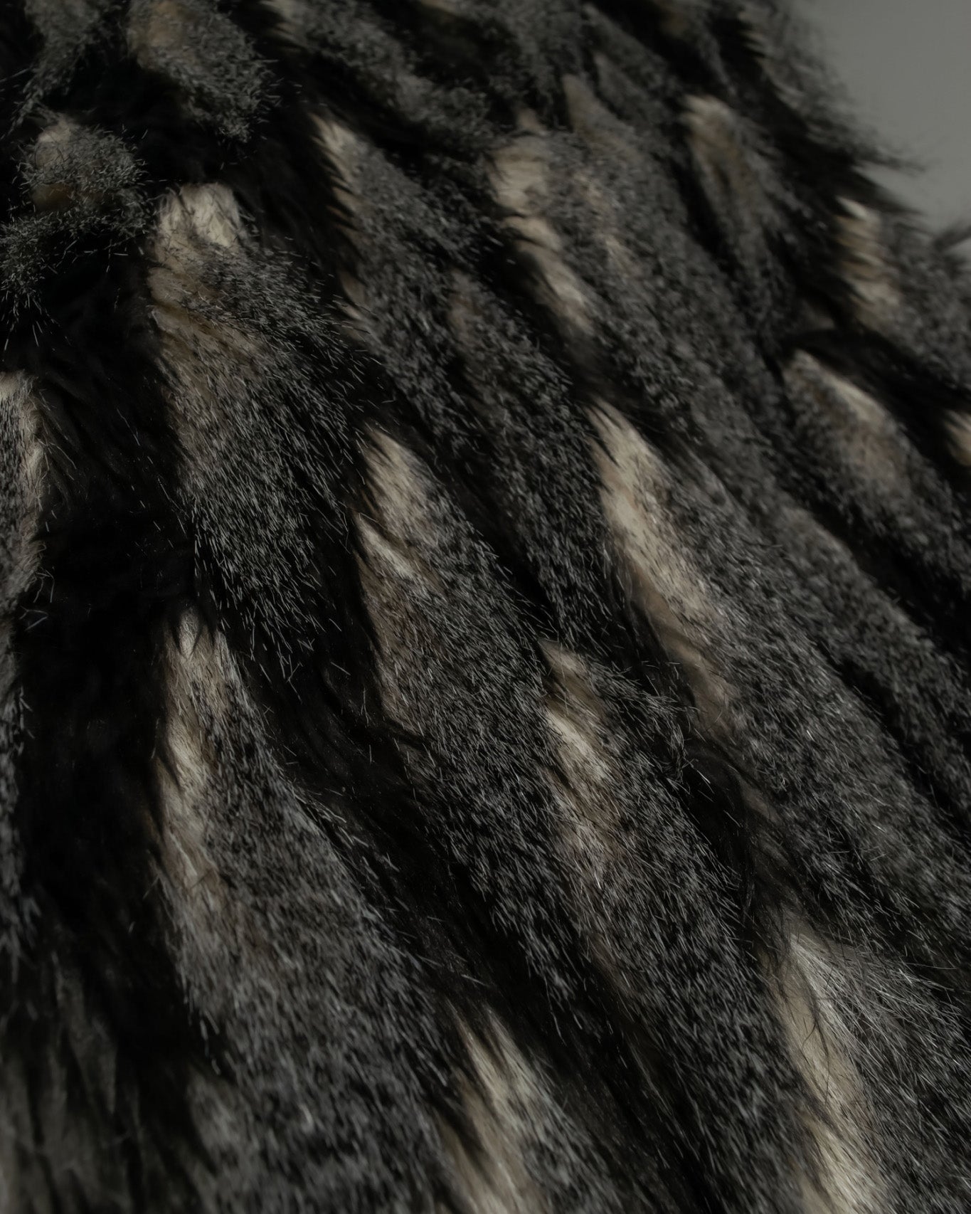 Gray Blue Shaggy Fur Vest