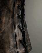 "MOOD SPECIAL" Knitting Design Dark Atmosphere Leather Vest