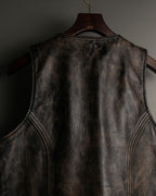 "MOOD SPECIAL" Knitting Design Dark Atmosphere Leather Vest