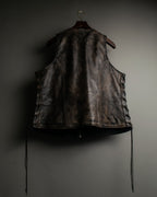 "MOOD SPECIAL" Knitting Design Dark Atmosphere Leather Vest