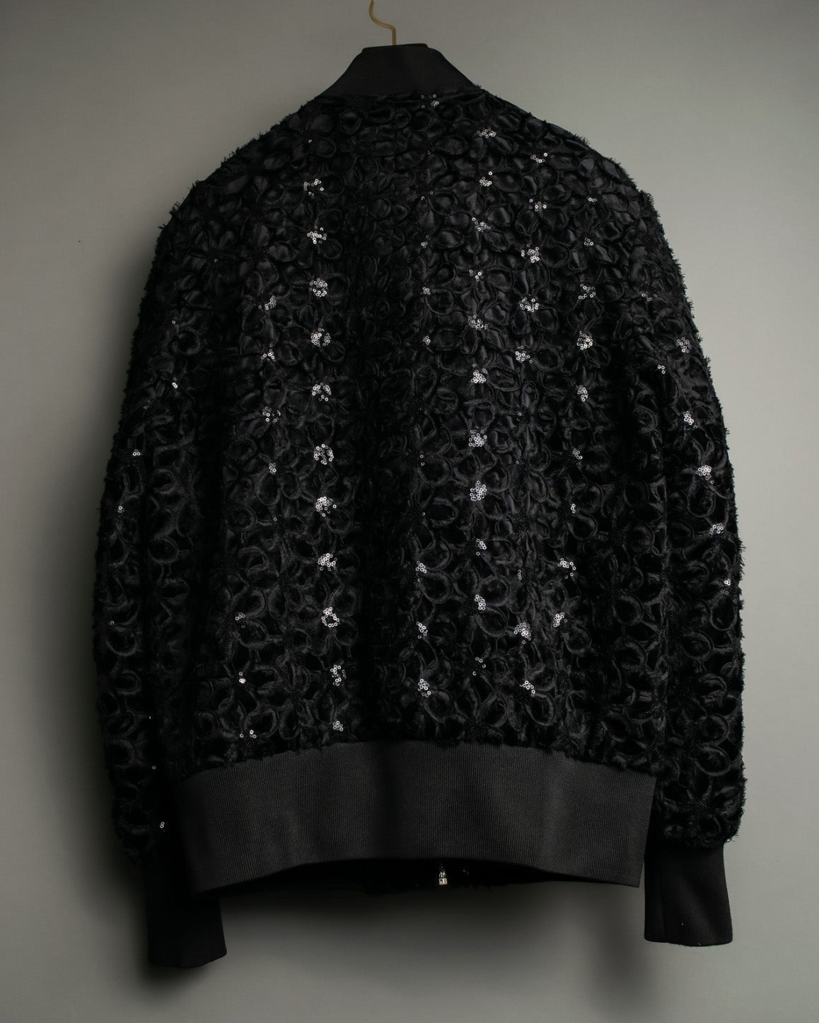 Black Sequin Fabric Jacket