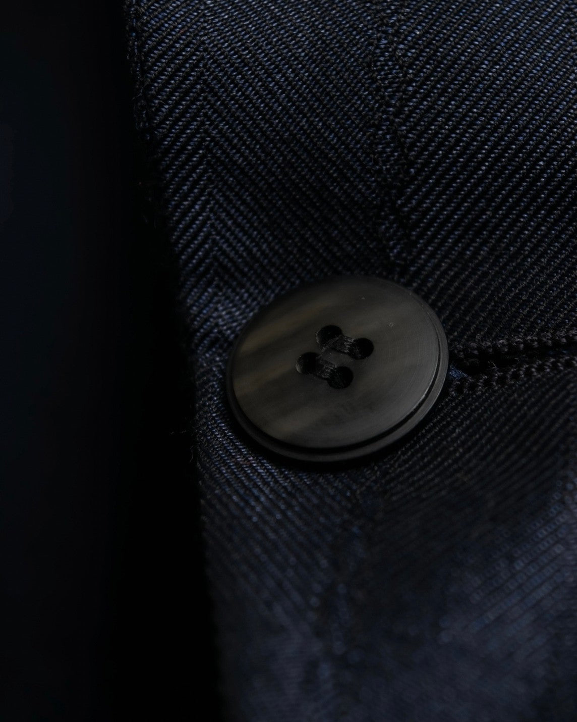 Transparent Deep Blue Tailored Short Jacket