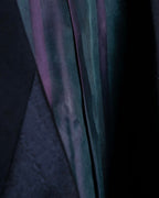 Transparent Deep Blue Tailored Short Jacket