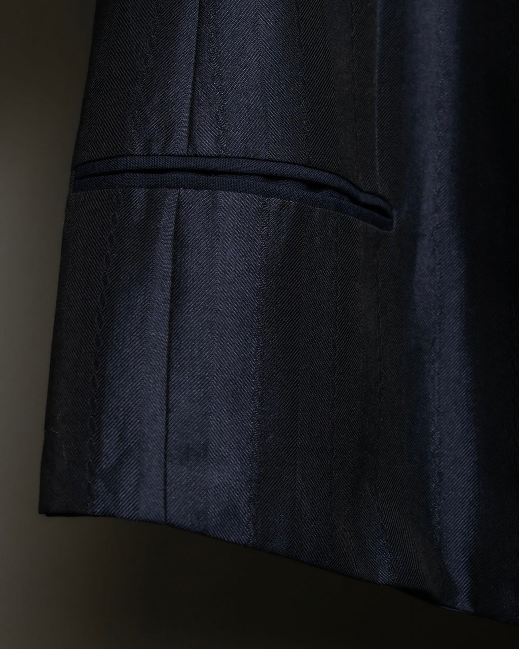 Transparent Deep Blue Tailored Short Jacket