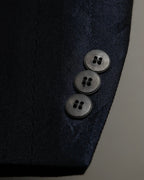 Transparent Deep Blue Tailored Short Jacket