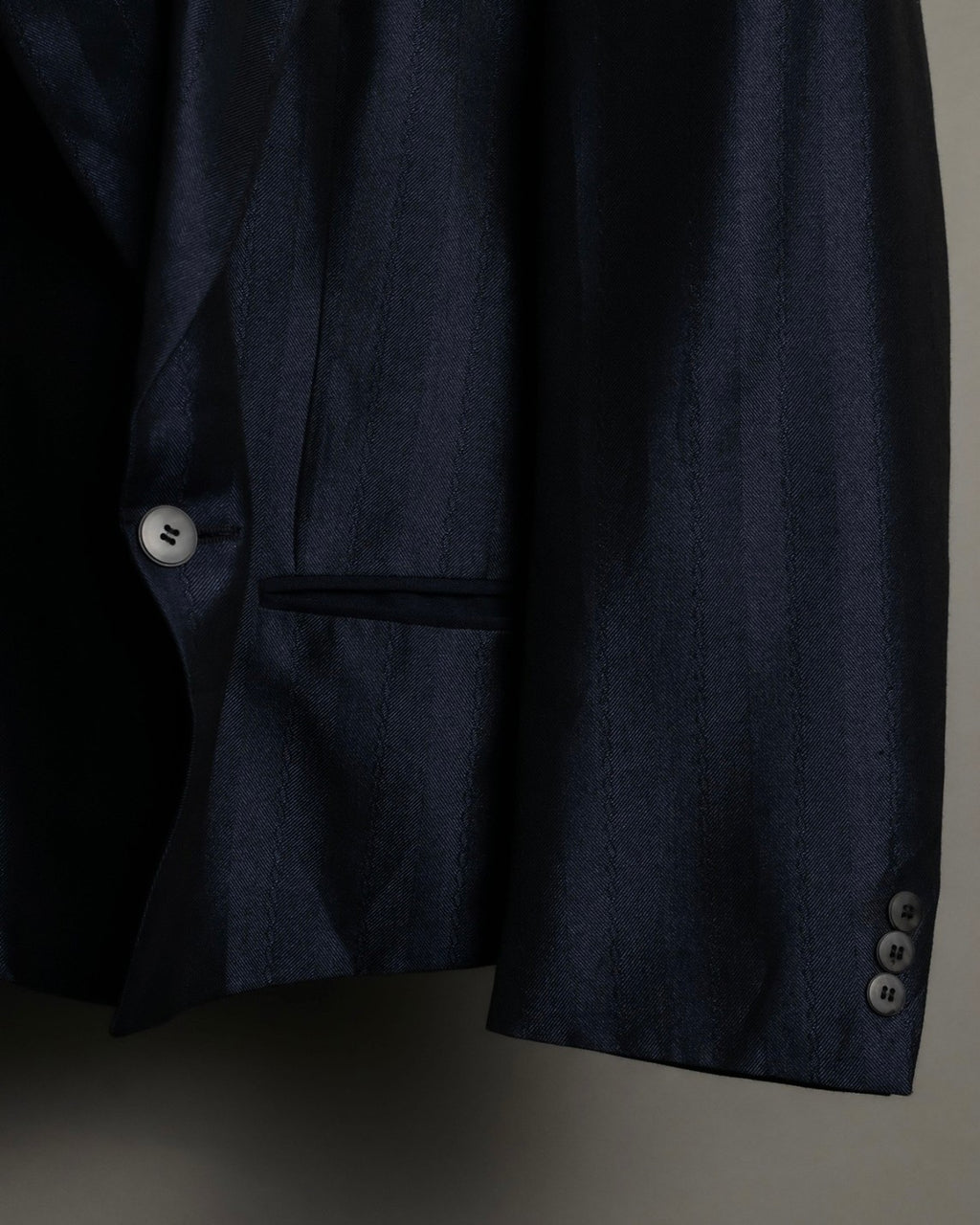 Transparent Deep Blue Tailored Short Jacket