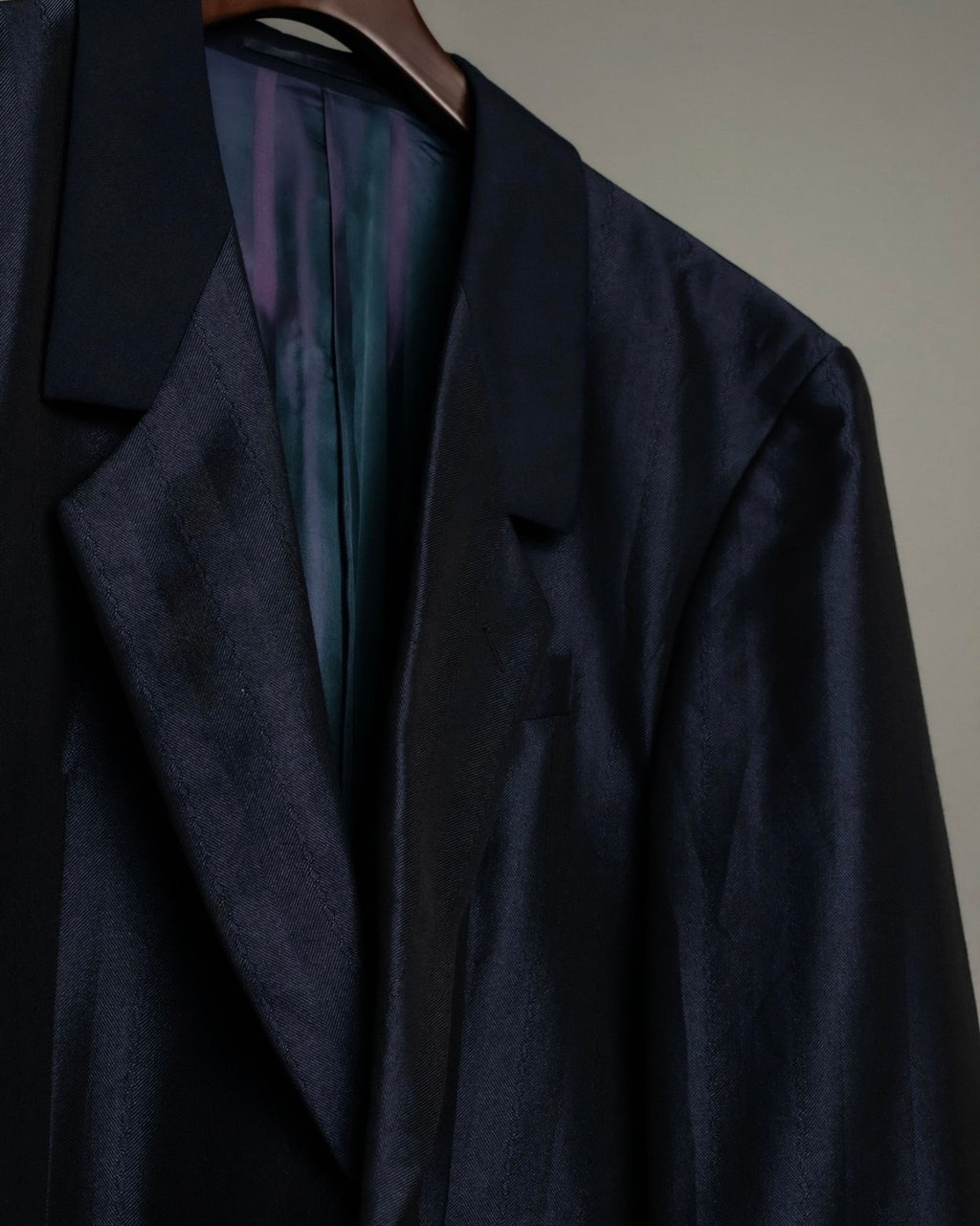 Transparent Deep Blue Tailored Short Jacket