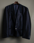 Transparent Deep Blue Tailored Short Jacket