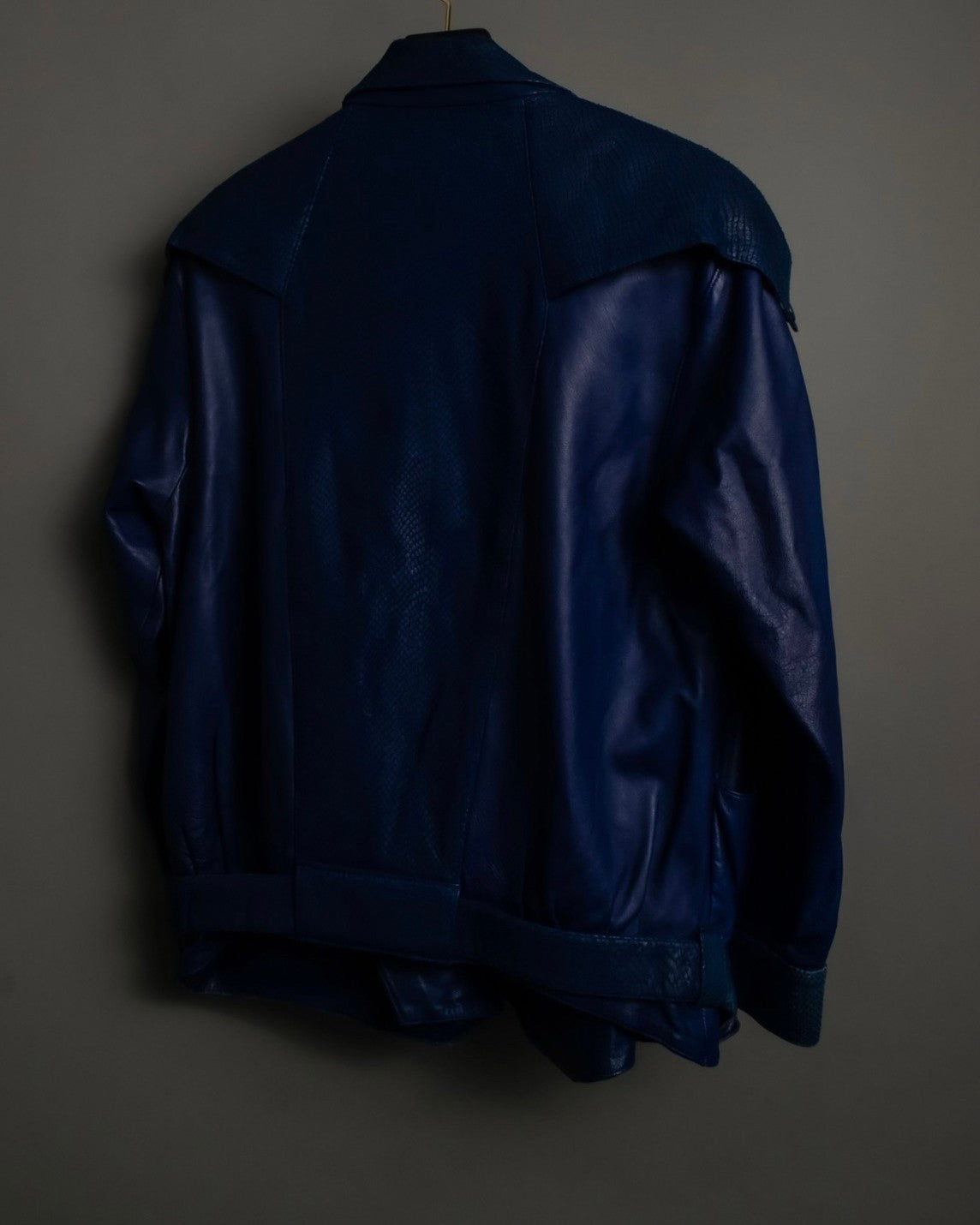 "MOOD SPECIAL" Super Ever-Changing Gimmick Blue Leather Jacket