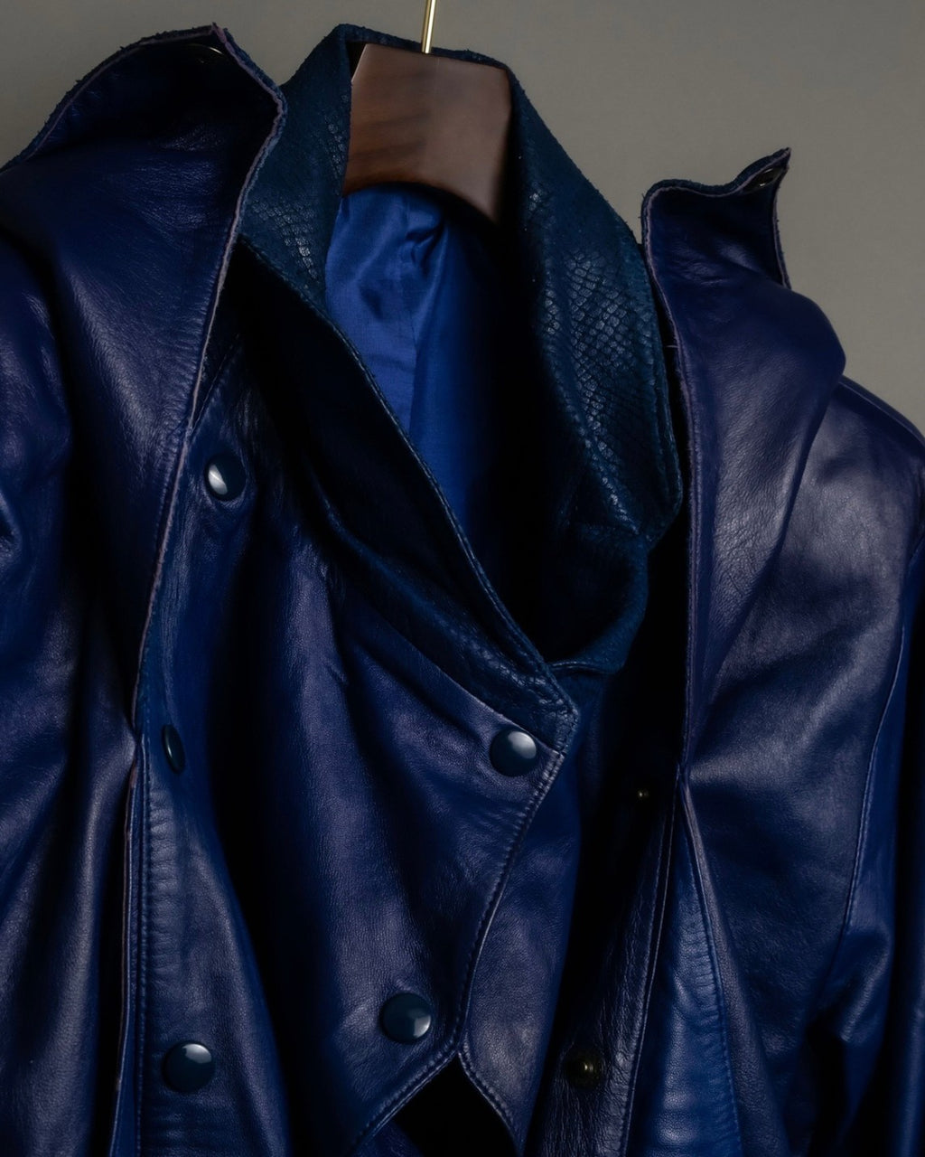 "MOOD SPECIAL" Super Ever-Changing Gimmick Blue Leather Jacket