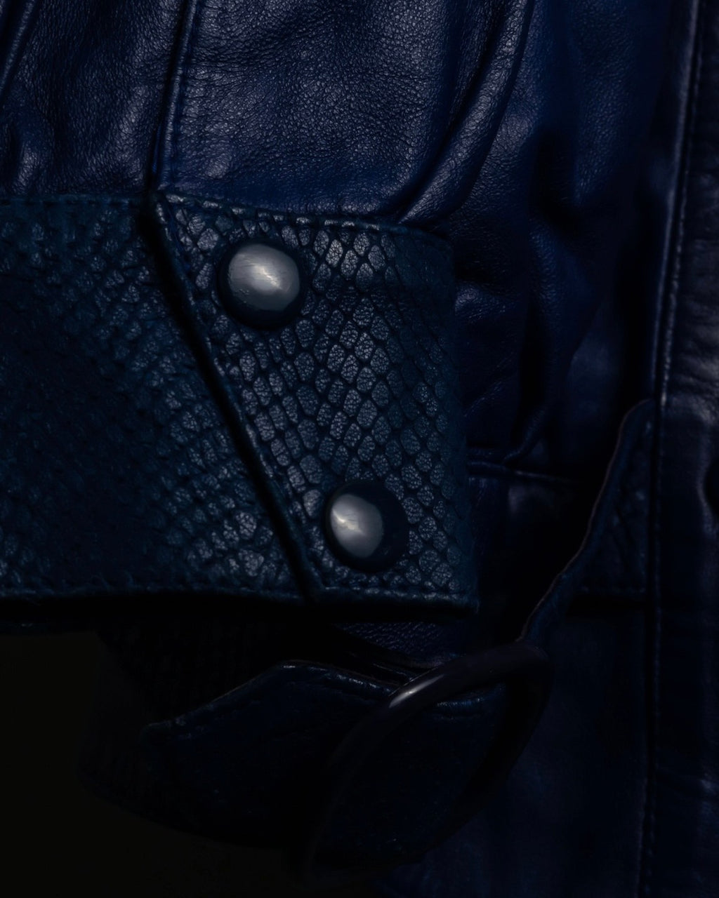 "MOOD SPECIAL" Super Ever-Changing Gimmick Blue Leather Jacket