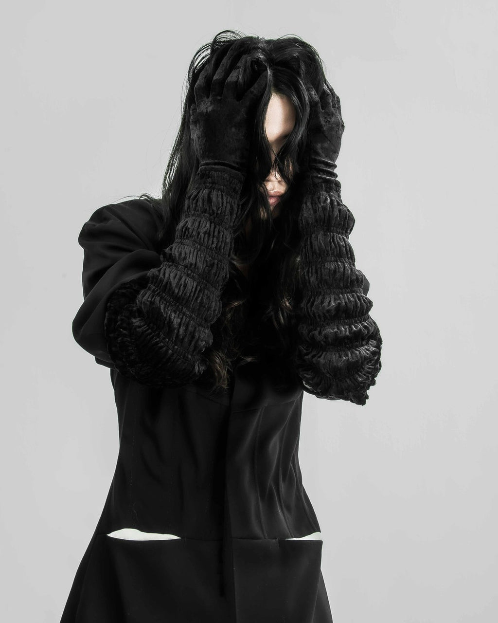 Shirring Luxurios Mode Long Gloves【先行予約 1/8まで】