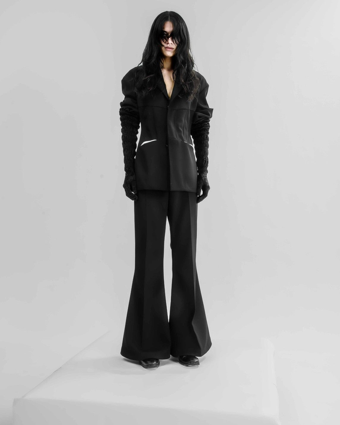 Three-Dimensional Flare Slacks