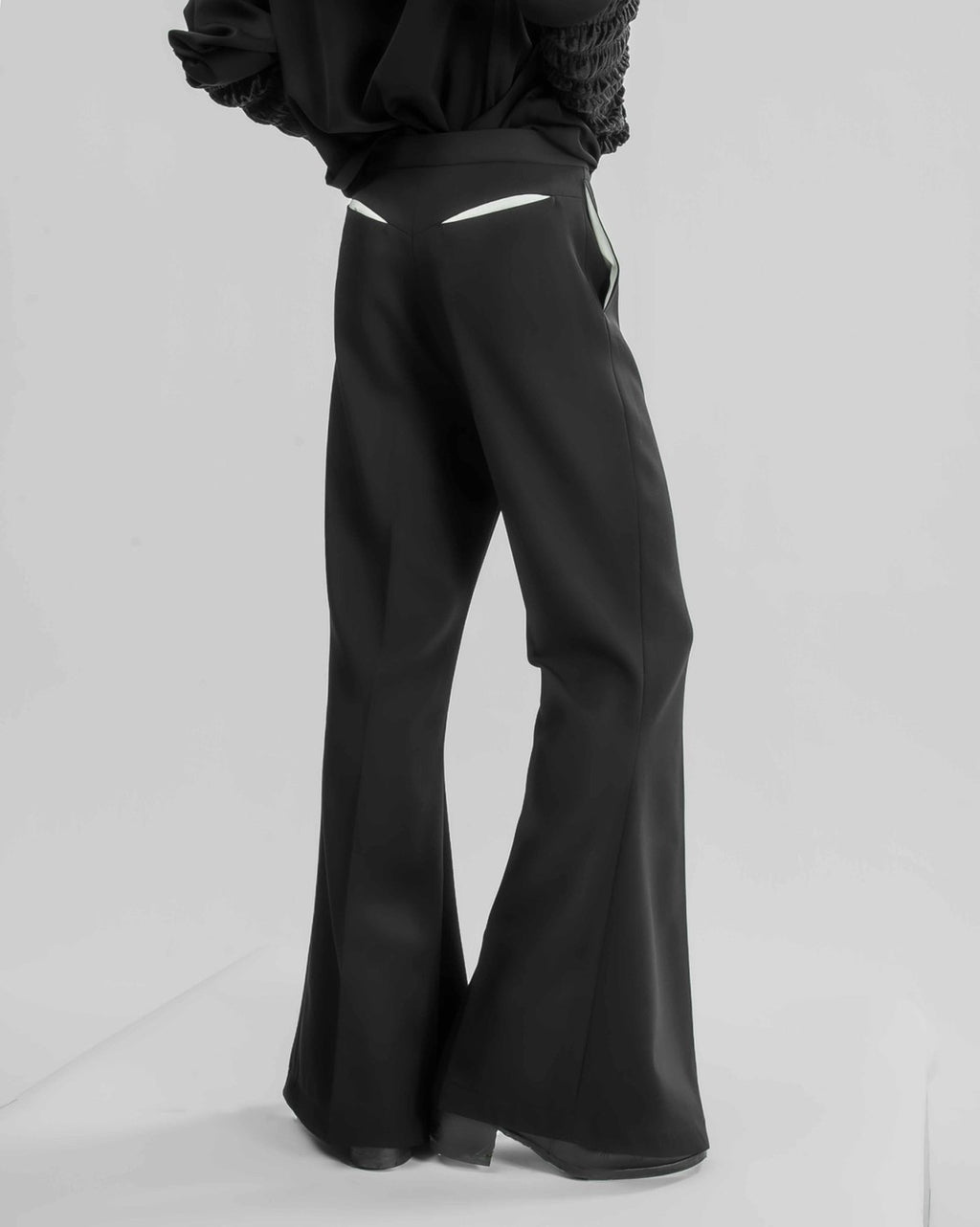 Three-Dimensional Flare Slacks