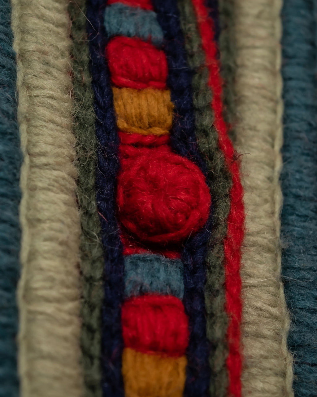 3xl Vintage Ethnic Knit Hoodie