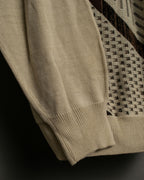 Diagonal Dotted Line Design Knit Shirt