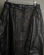 Artistic High Design Vintage Leather Skirt