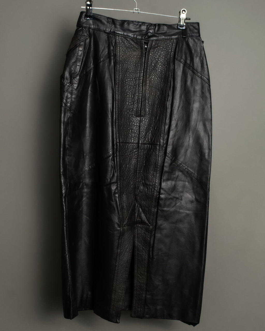 Artistic High Design Vintage Leather Skirt