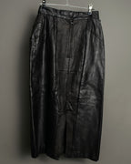 Artistic High Design Vintage Leather Skirt