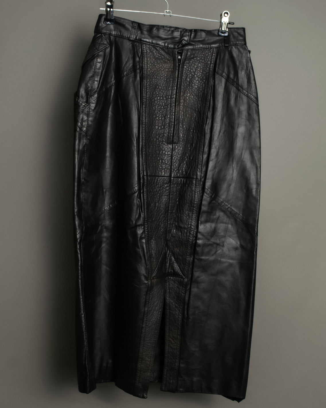 Artistic High Design Vintage Leather Skirt