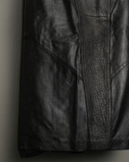 Artistic High Design Vintage Leather Skirt