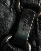 Artistic High Design Vintage Leather Skirt