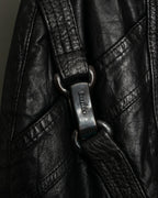 Artistic High Design Vintage Leather Skirt