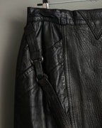 Artistic High Design Vintage Leather Skirt