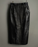 Artistic High Design Vintage Leather Skirt