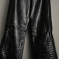 Beautiful Silhouette Lace-Up Leather Pants