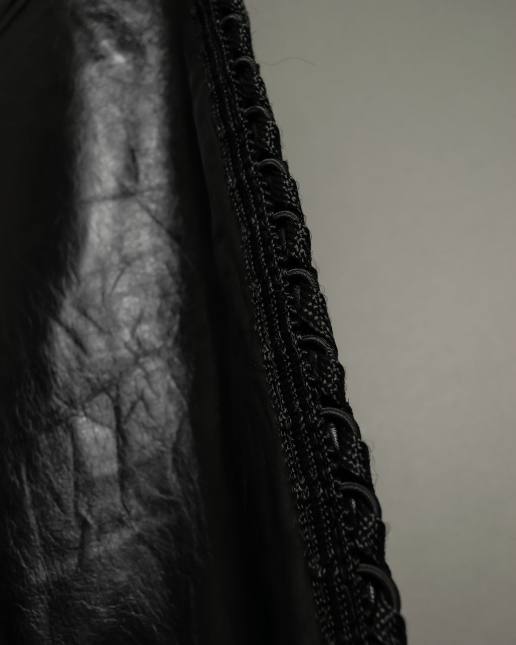 Beautiful Silhouette Lace-Up Leather Pants