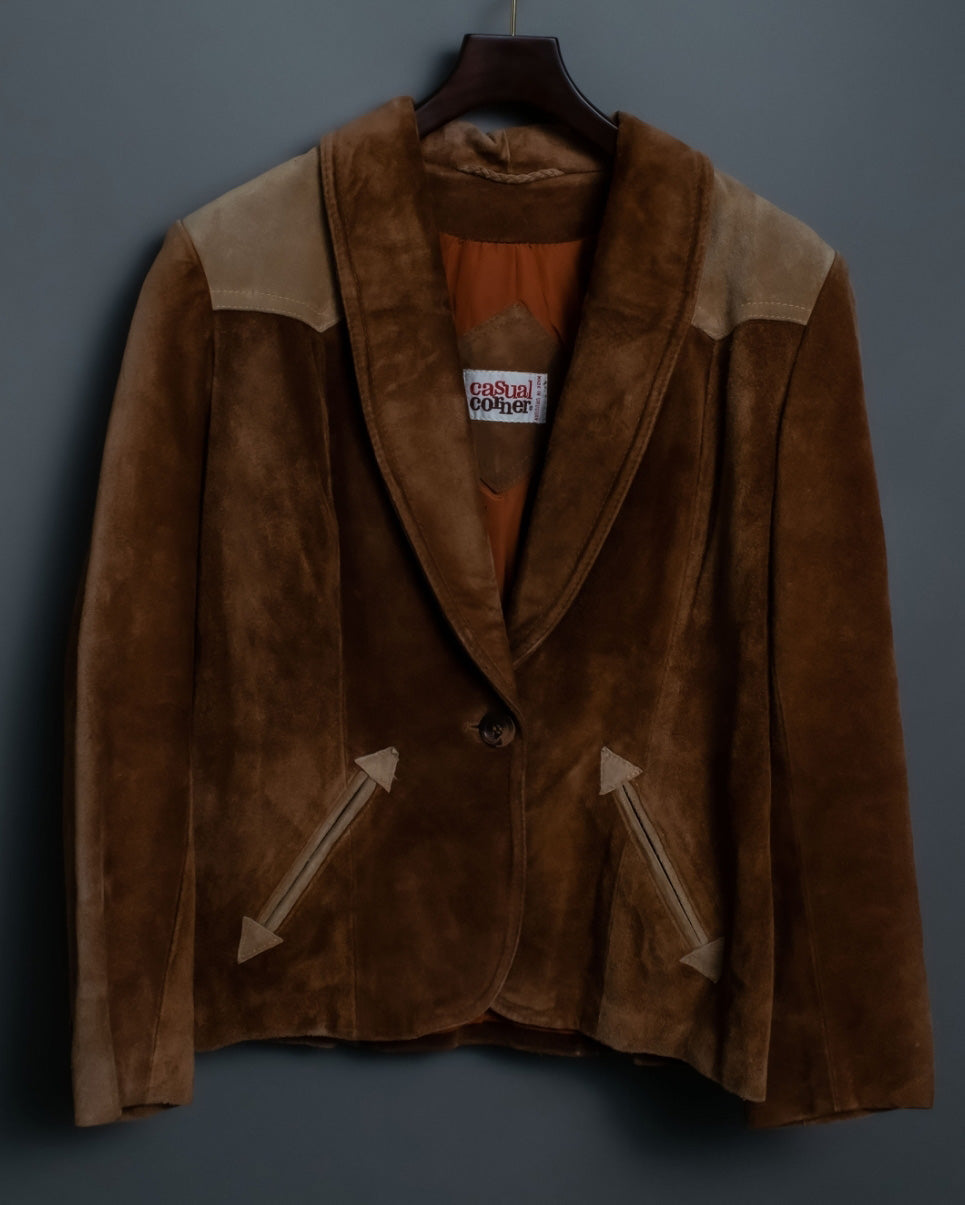 70s Suede Western Short Spring Jacket