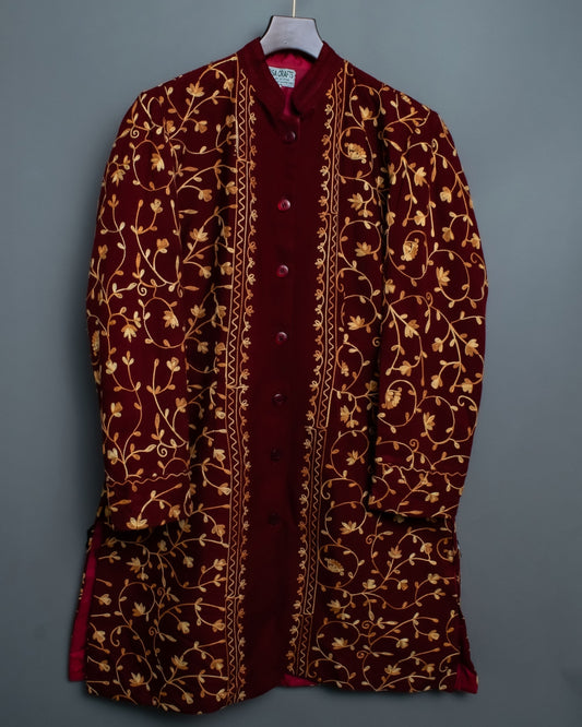 "MOOD SPECIAL" Beautiful Gorgeous Embroidered Mao Collar Shirt Jacket