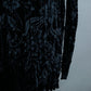 Elastic Fold Design Sheer Black Shirt