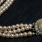 Two ＪLarge Pearls and a Crescent Moon Necklace