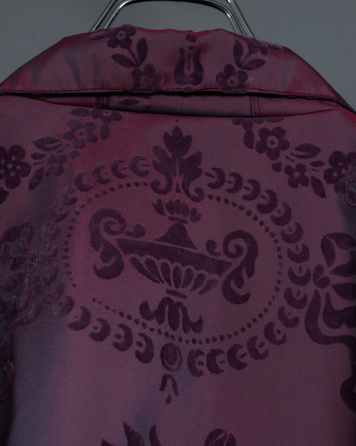 Pale Purple Floral Shirt Jacket