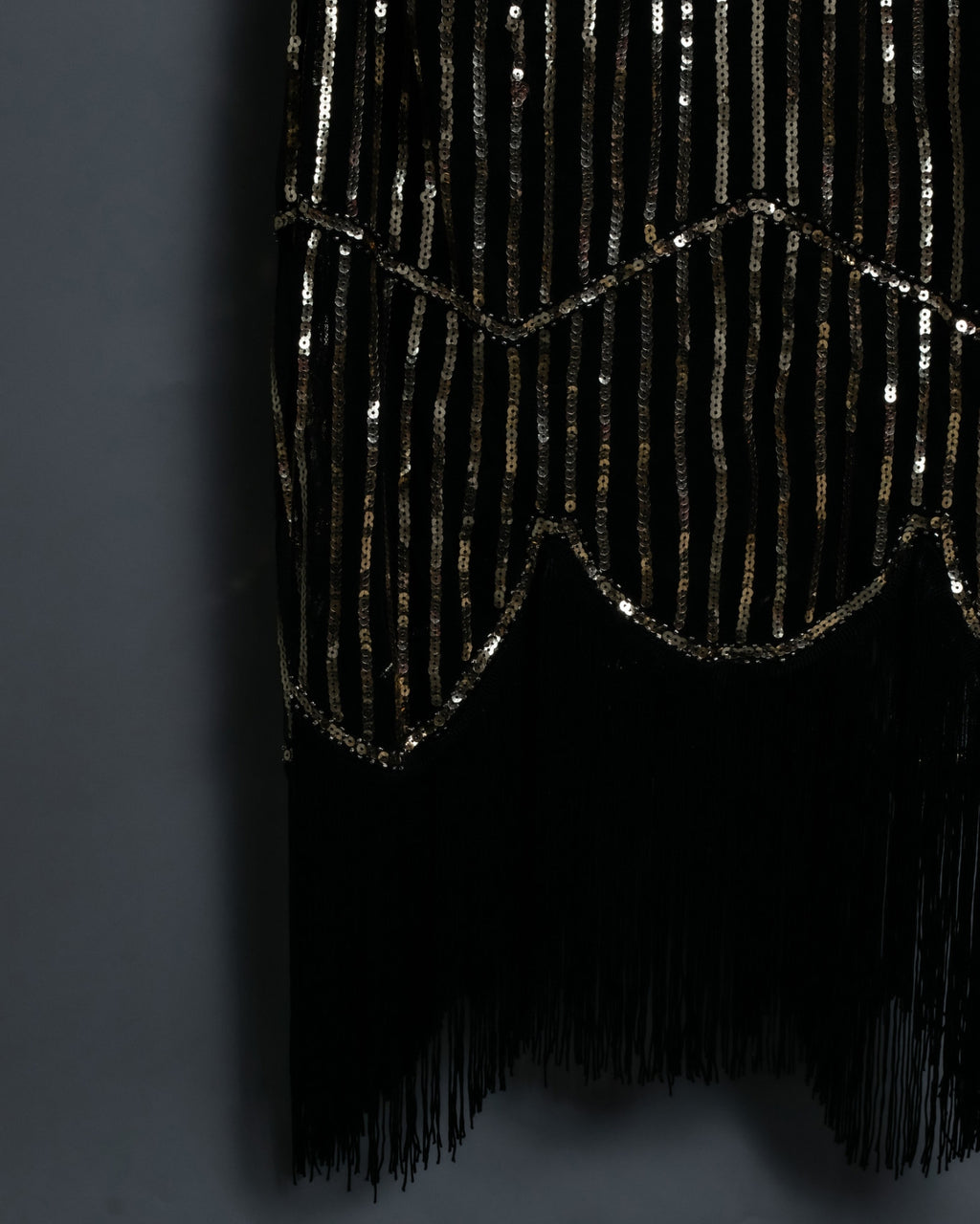 Sequin Fringe Long Tank Top