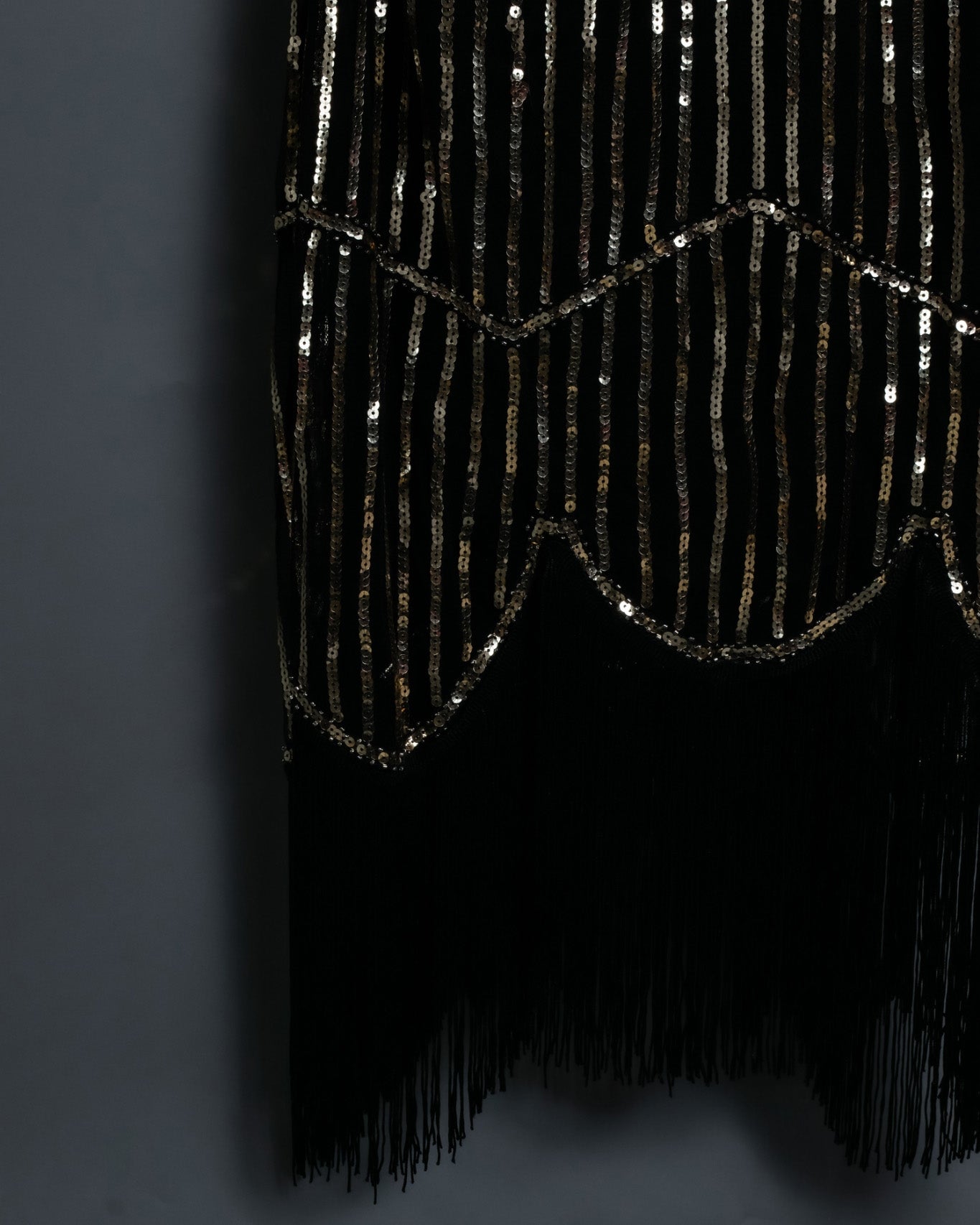 Sequin Fringe Long Tank Top