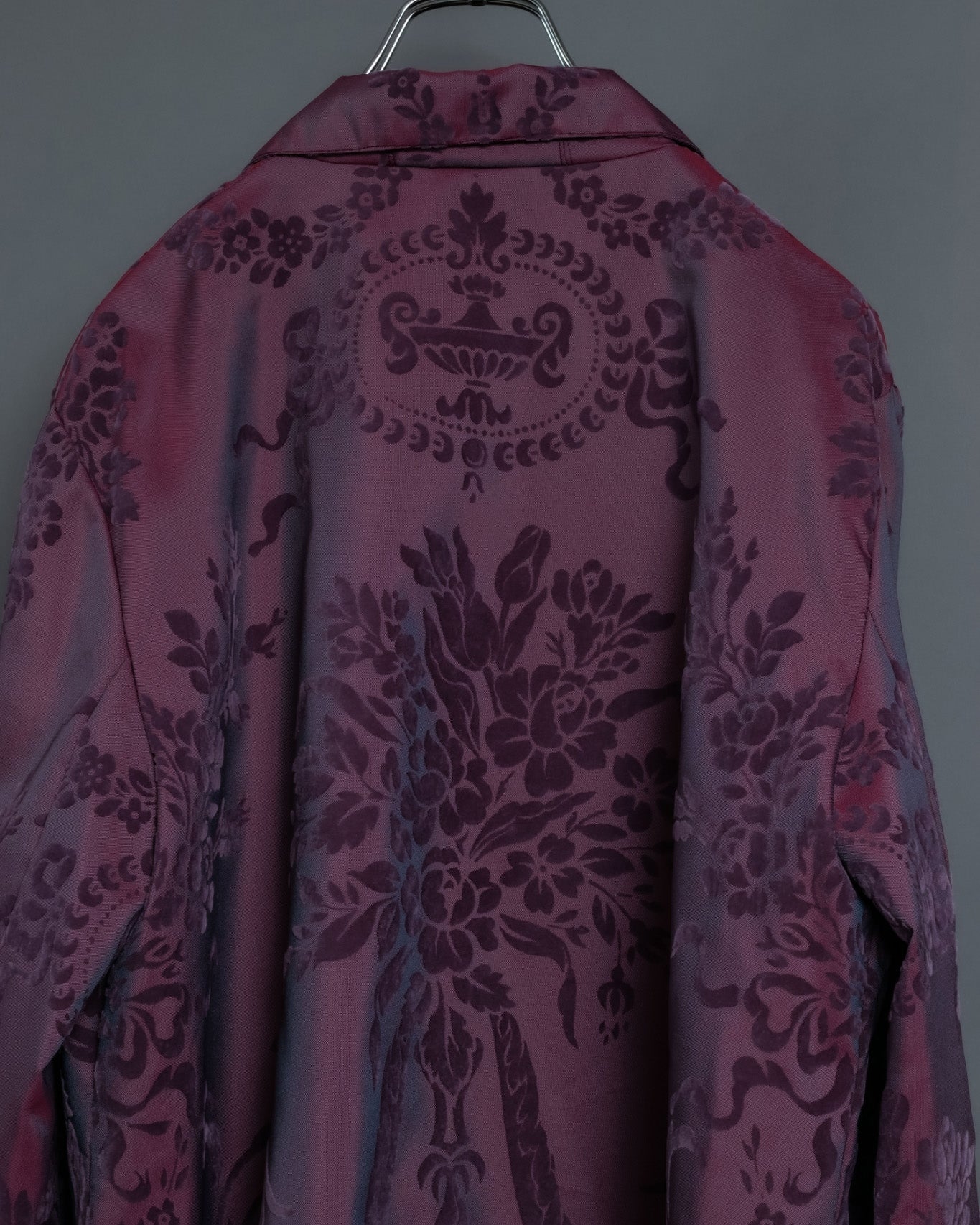 Pale Purple Floral Shirt Jacket