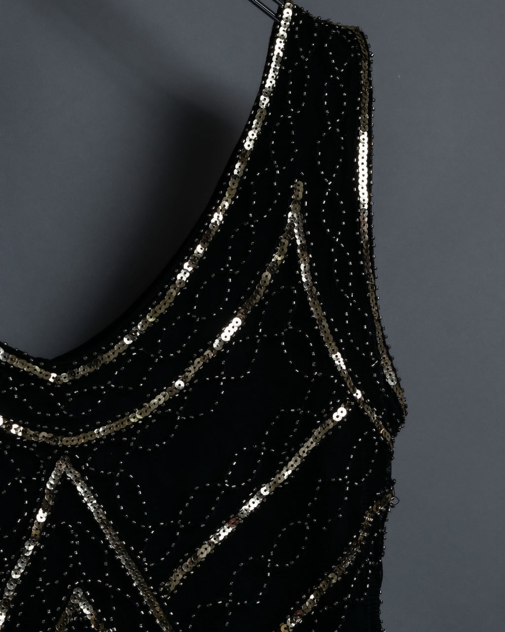 Sequin Fringe Long Tank Top