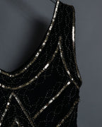 Sequin Fringe Long Tank Top