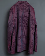 Pale Purple Floral Shirt Jacket