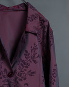 Pale Purple Floral Shirt Jacket
