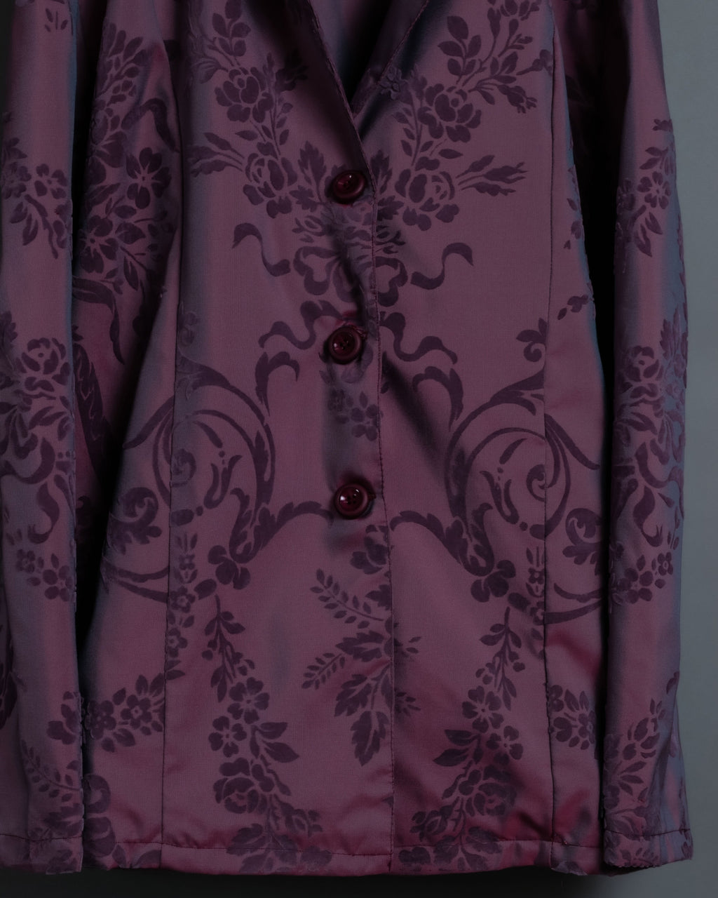 Pale Purple Floral Shirt Jacket
