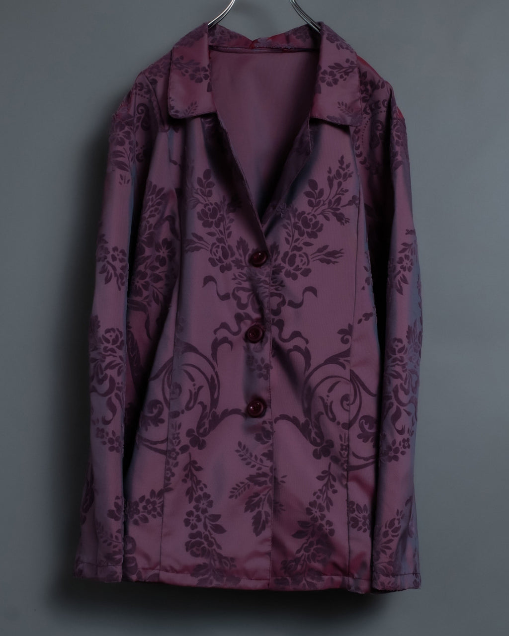 Pale Purple Floral Shirt Jacket