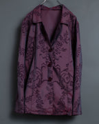 Pale Purple Floral Shirt Jacket