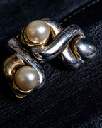 Pearl and Silver Fluid Earrings