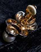 Pearl and Silver Fluid Earrings