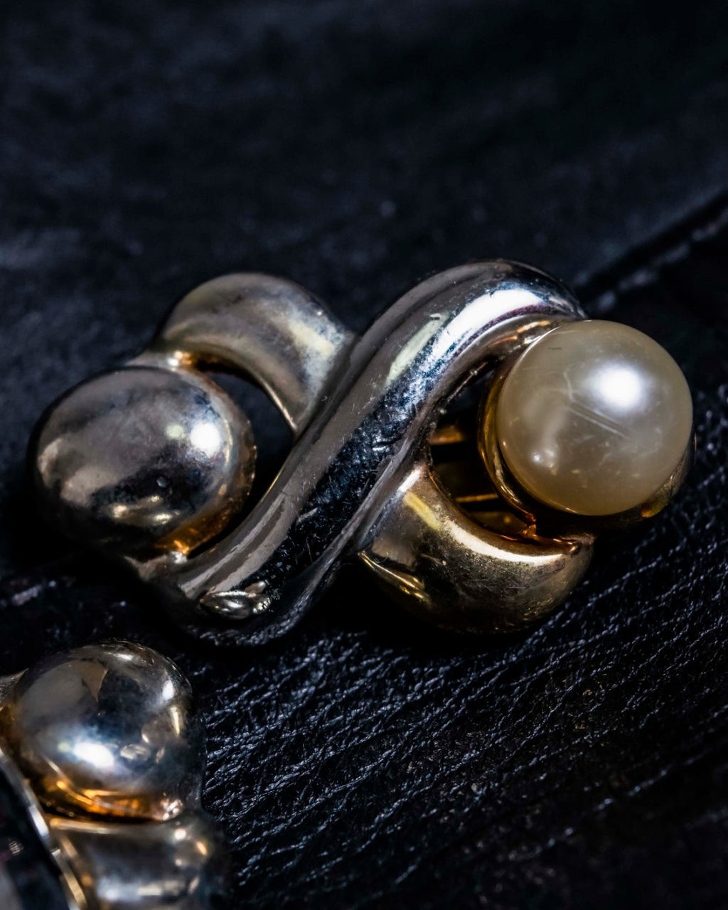 Pearl and Silver Fluid Earrings