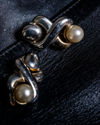 Pearl and Silver Fluid Earrings